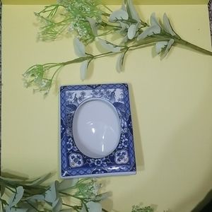 Royal Peacock china picture frame